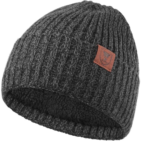 Classic Knitted Winter Beanie - Warm Polar Fleece Skull Cap for All Occasions - Picture 1 of 9
